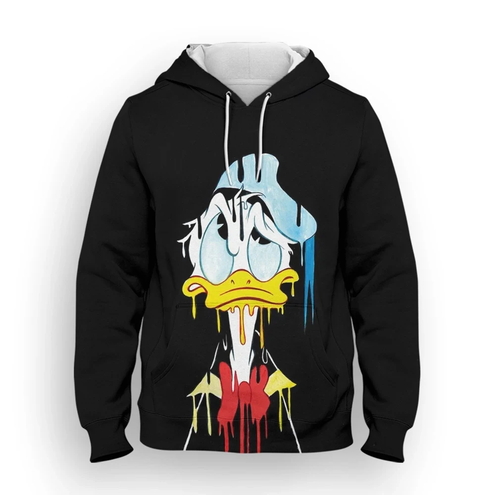 

Disney-Oversized Hoodies for Men, Pato Donald, Anime Streetwear, 3D Printed Hoodies, Casual Moletons, Streetwear