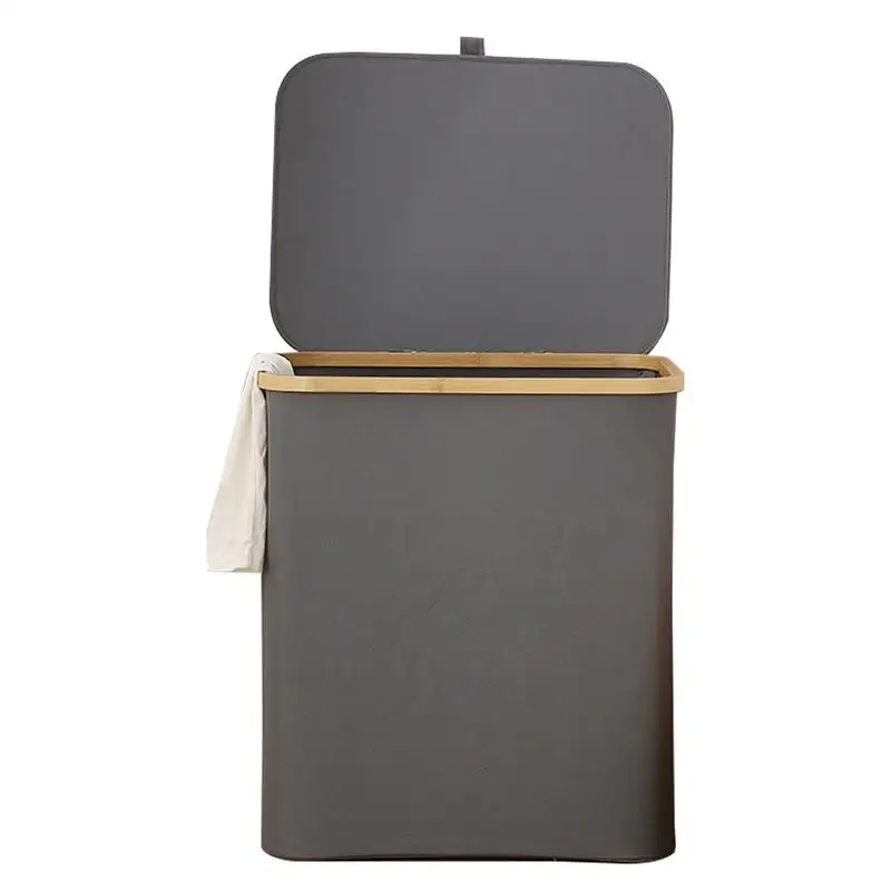 

Laundry Hamper With Lid Large Hamper Pull Handles Storage Organizer Basket For Blankets Clothes Bathroom College Dorm Nursery