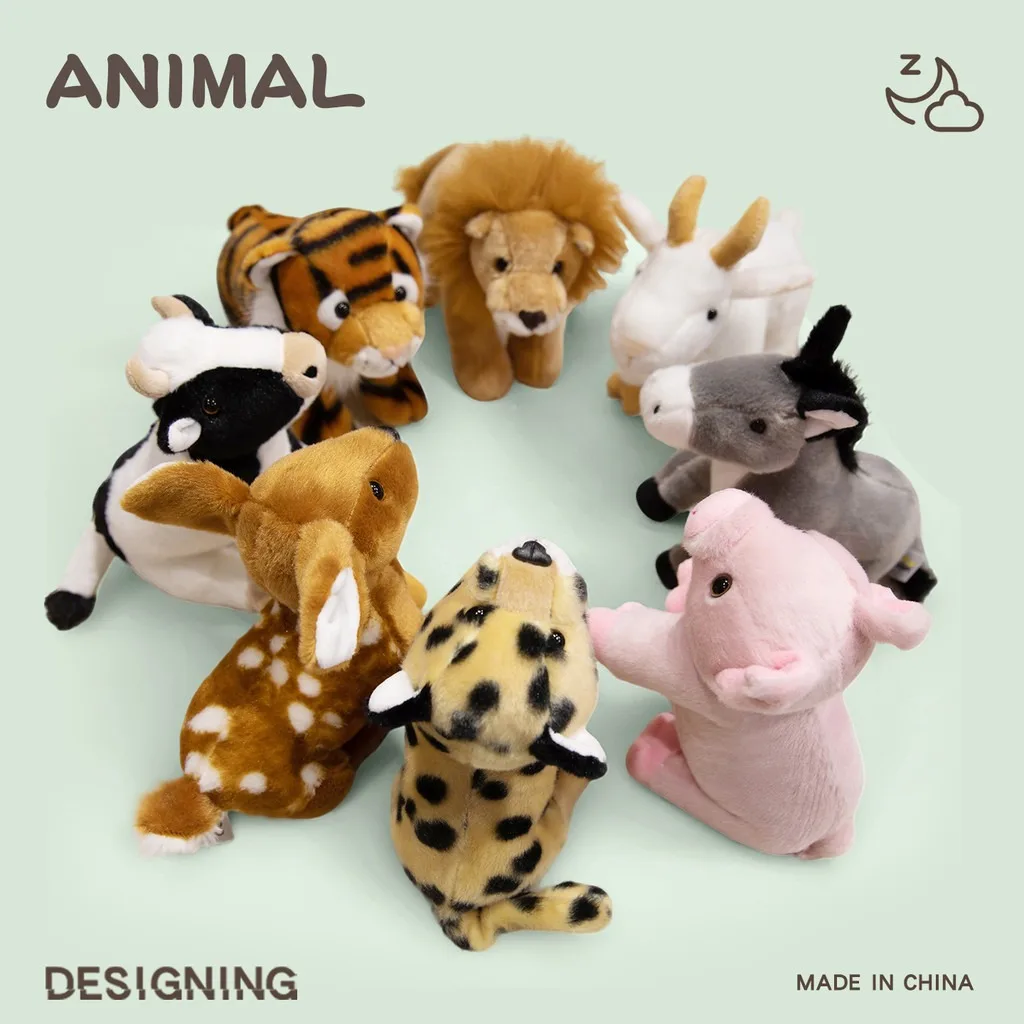 

20cm Forest Standing Animals Plush Toy Cute Giraffe/Lion/Fox/Tiger Birthday Gift Kids Baby Accompany Appease Dolls Home Decor