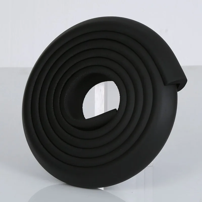 1PC 2M Black White Rubber  Anti-Collision Strip Furniture Corner Anti-Collision Strip Living Room CoffeeTables Square Tables