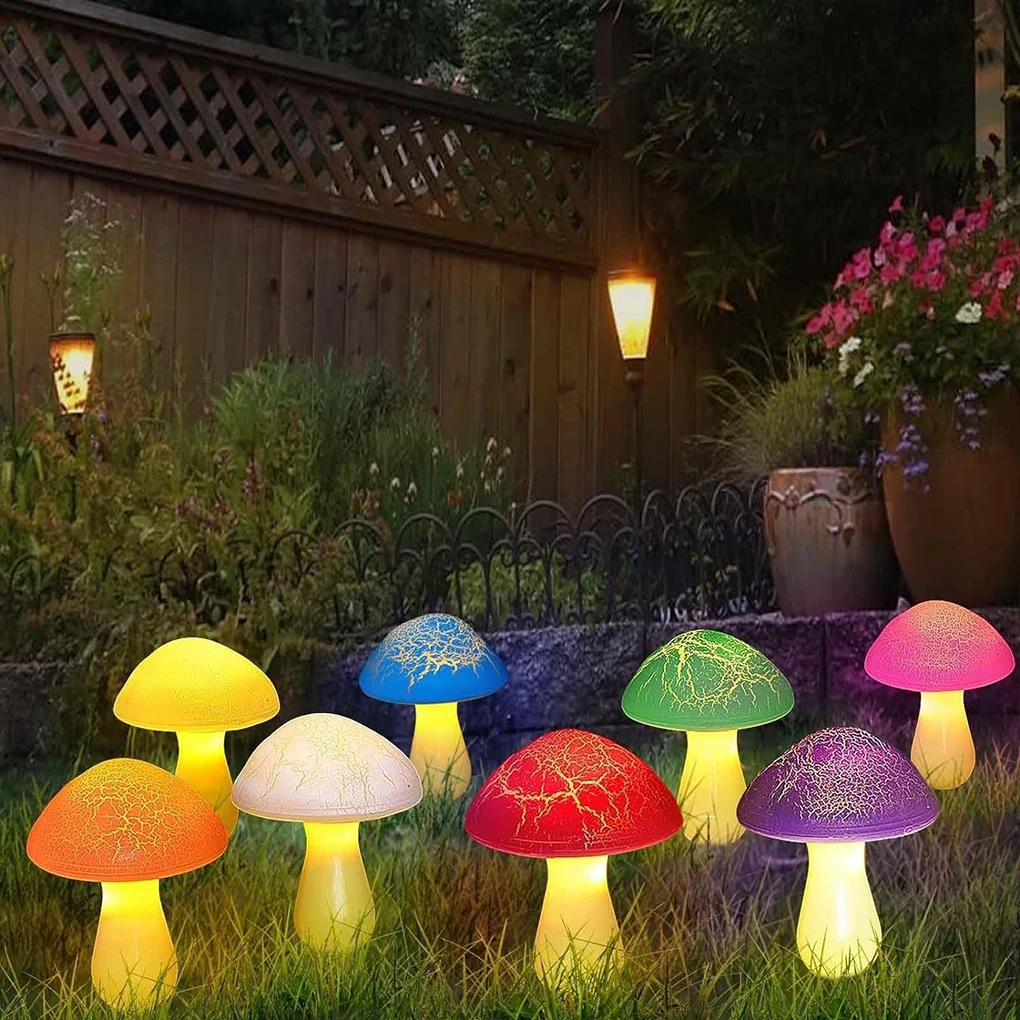 

6 шт. Illuminate Garden With Solar Outdoor Lights In Unique Mushroom Solar Gartenleuchten Für Außen