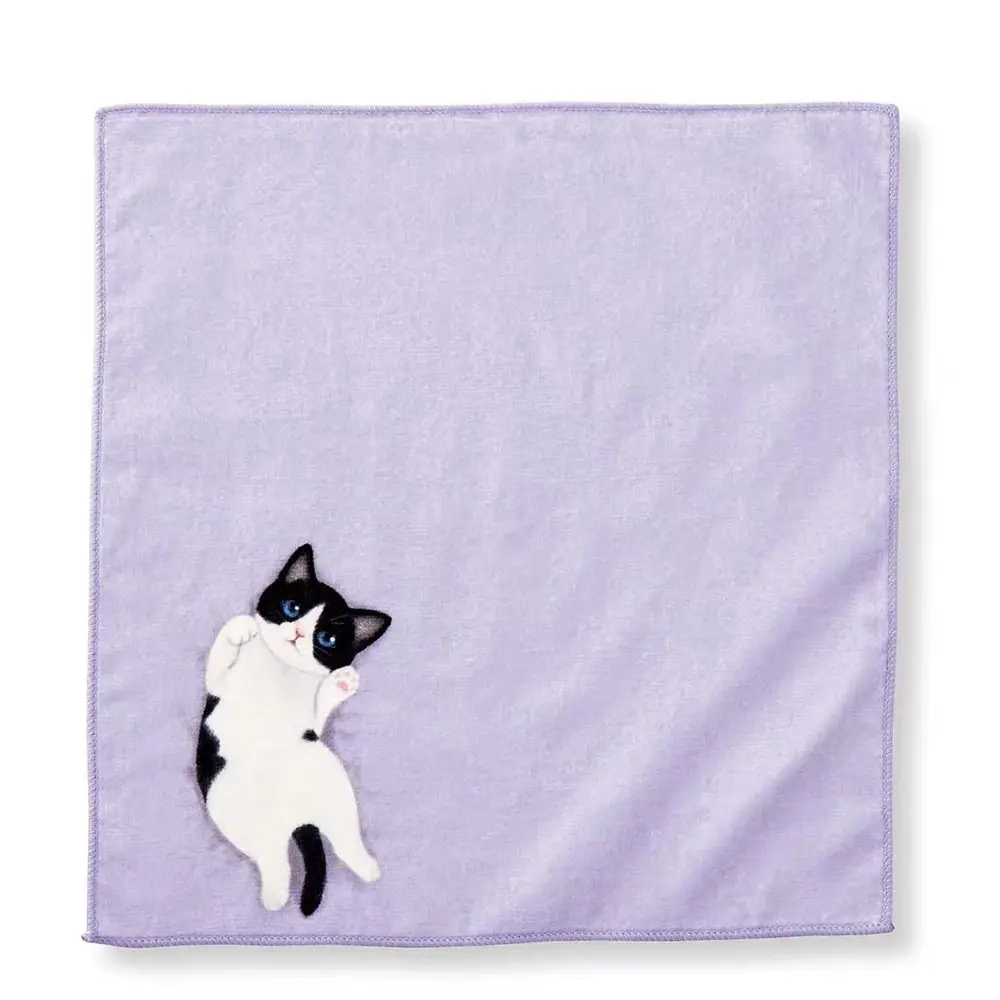 Toalla de mano divertida de gato de algodón para el hogar, súper absorbente, absorbente, engrosamiento, secado rápido