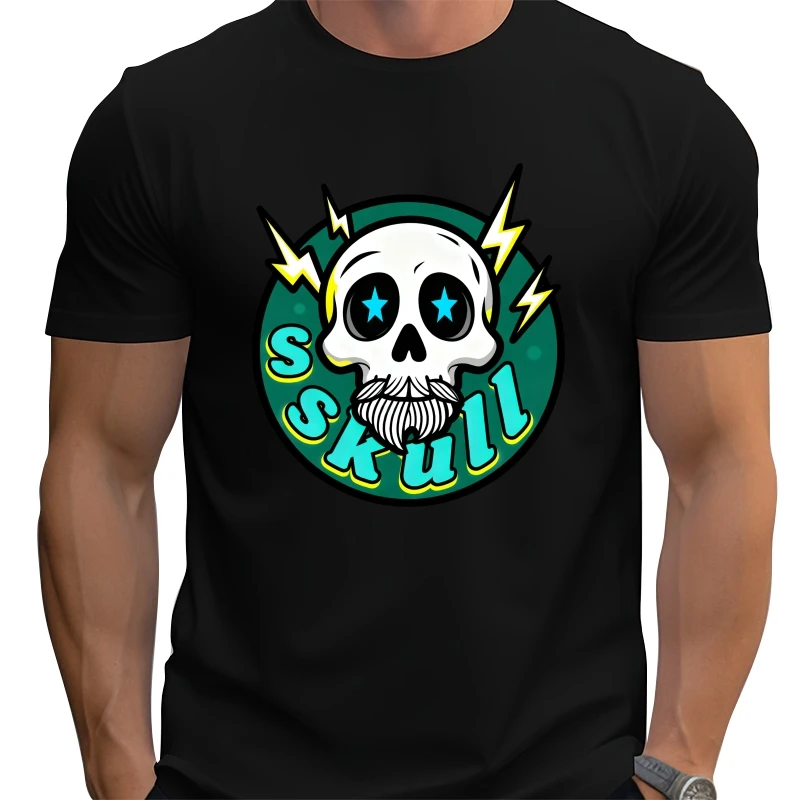 

Fun Street cartoon stylish graphic T-shirt everyday outfit Hip Hop Loose large size 100% Cotton Top