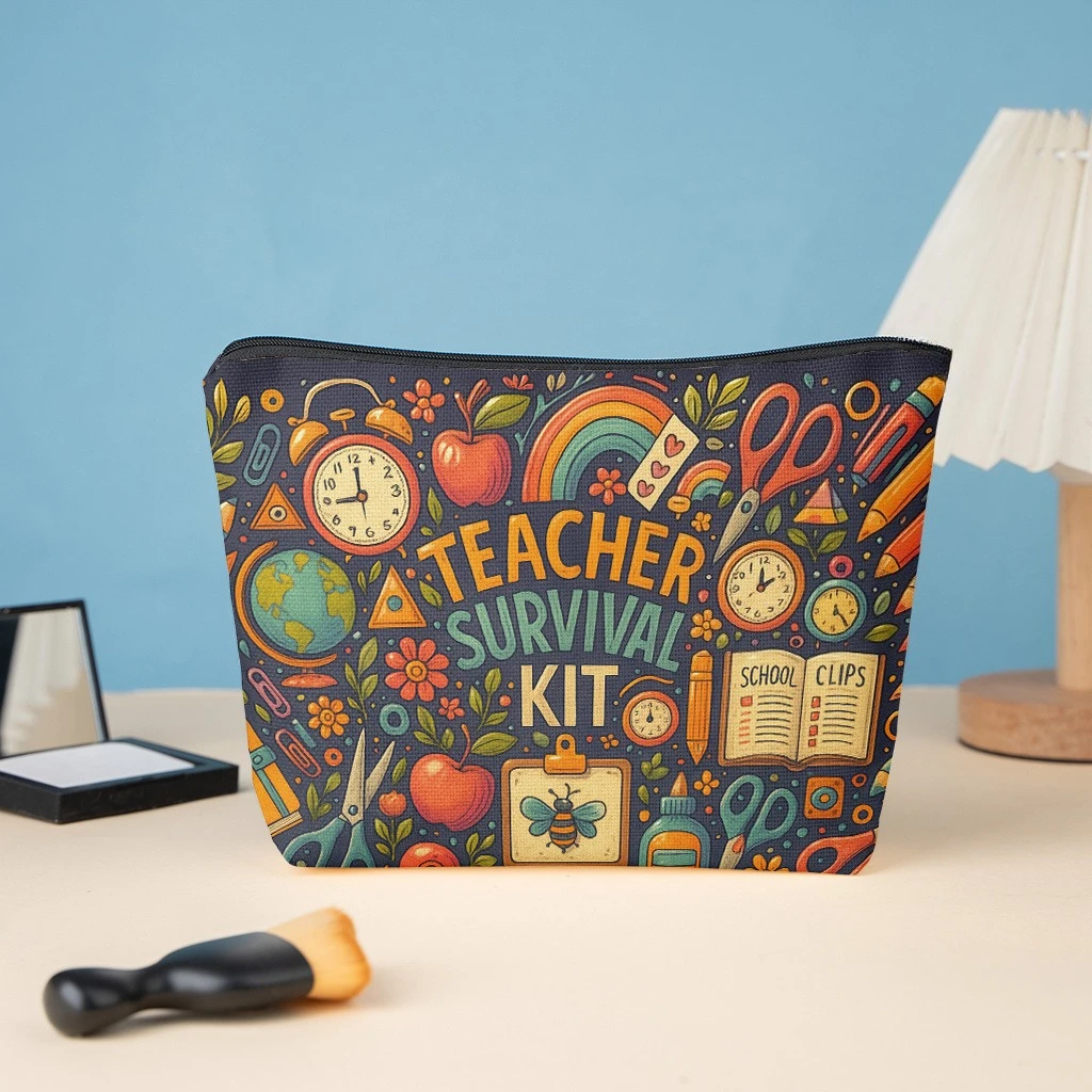 Kit de Supervivencia para Maestros, una Elegante Cartera con Cierre, una Bolsa para Refrigerios para el Trabajo, una Bolsa para Guardar Productos de Cuidado de la Piel