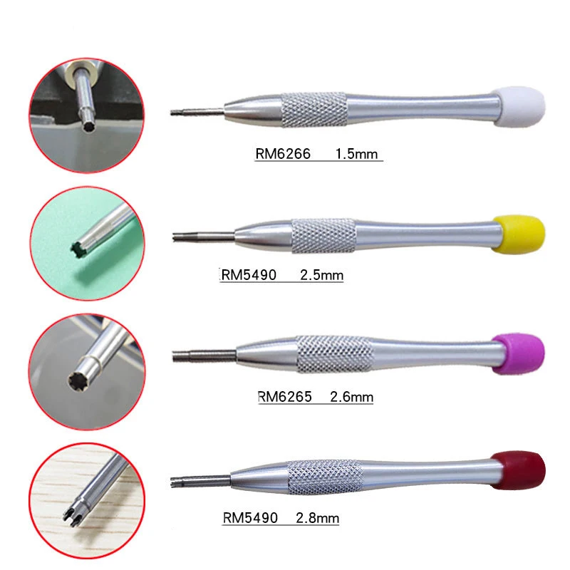 Screwdriver For RM6266 5490 6265 5491 5809 Watch Screws Change Strap Band bezel Case Movement various Repair Tools