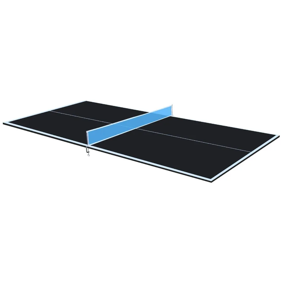 

8ft Black MidSize Table Tennis Table Foldable Portable Ping Pong Table for Indoor Games