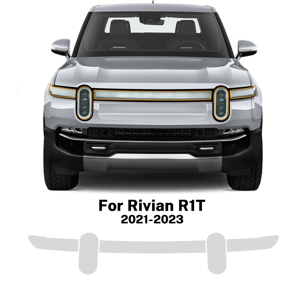 PPF Original Headlight Paint Protection Anti-Scratch Film for Rivian R1T 2021 2022 2023 Tpu Transparent Film Accessories