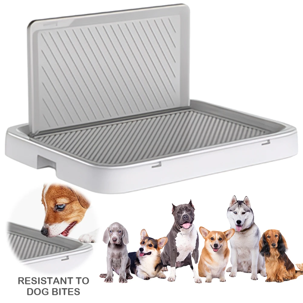 

Dog Potty Tray with Pee Wall Portable Dog Potty Anti-Splash Pets WC Toilet Training Pee Pad Holder Puppy Kitten Cleaning Tool
