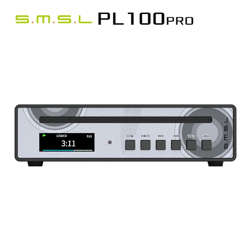 Reproductor de CD SMSL PL100 Pro Multifunción con Chips DAC CS43131*2, Compatible con Reproducción MQA sin Pérdidas, XLR Balanceado de 4.4mm