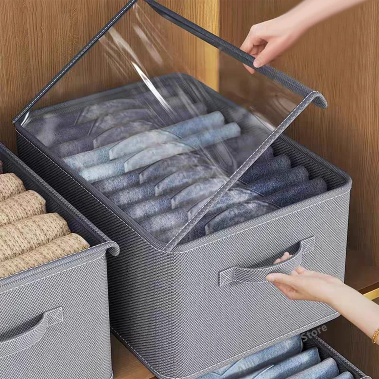 

Organize Your Wardrobe with this Stylish and Practical Clothes Box with Lid - Organize Bedroom Drawers with Underwear, T-Shirt,