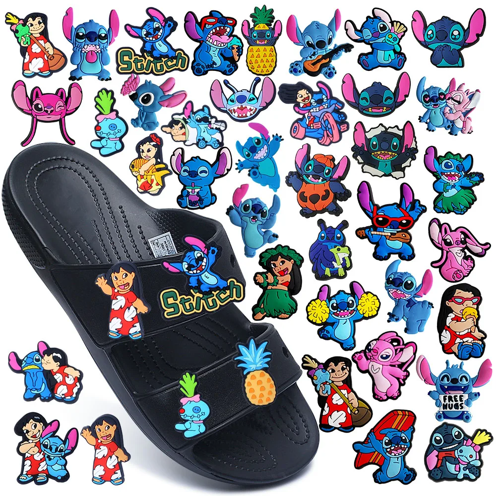 1Pcs Stitch Charms Shoes Disney Clog Decorations for  Accesories Wholesale Boys Girls Kids Christmas Party Gifts