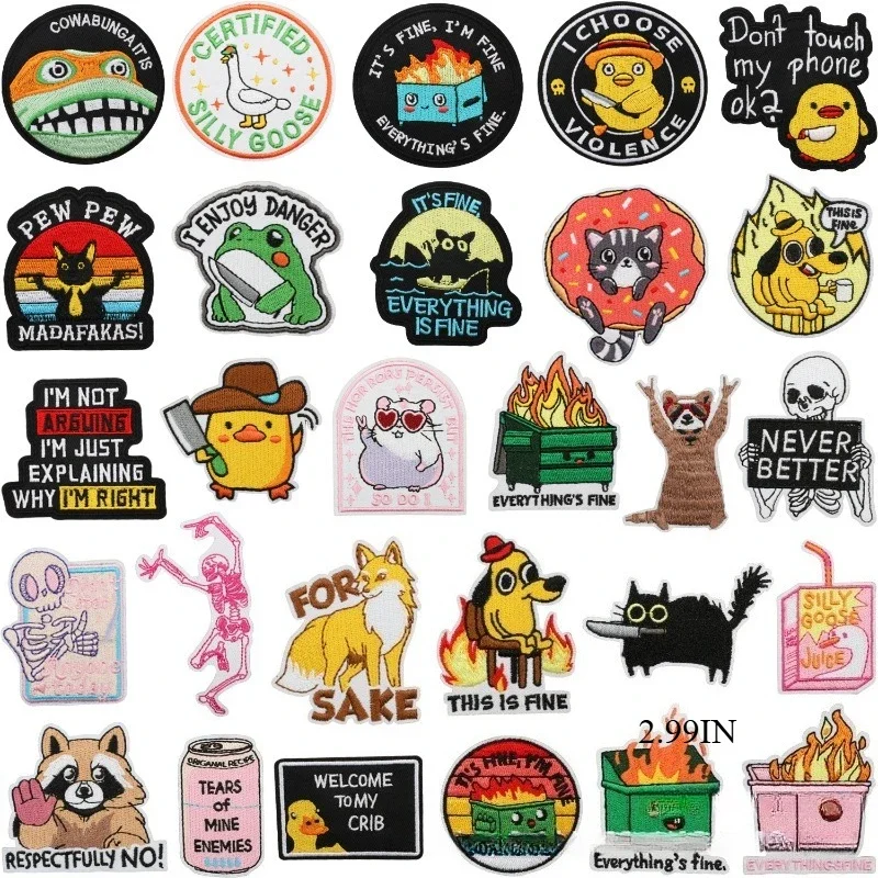 Can Embroidery Cloth Sticker Cute Kitten Patch Sticker Bag Decoration Pink Book Embroidery Chapter Boy Ironing Wholesale