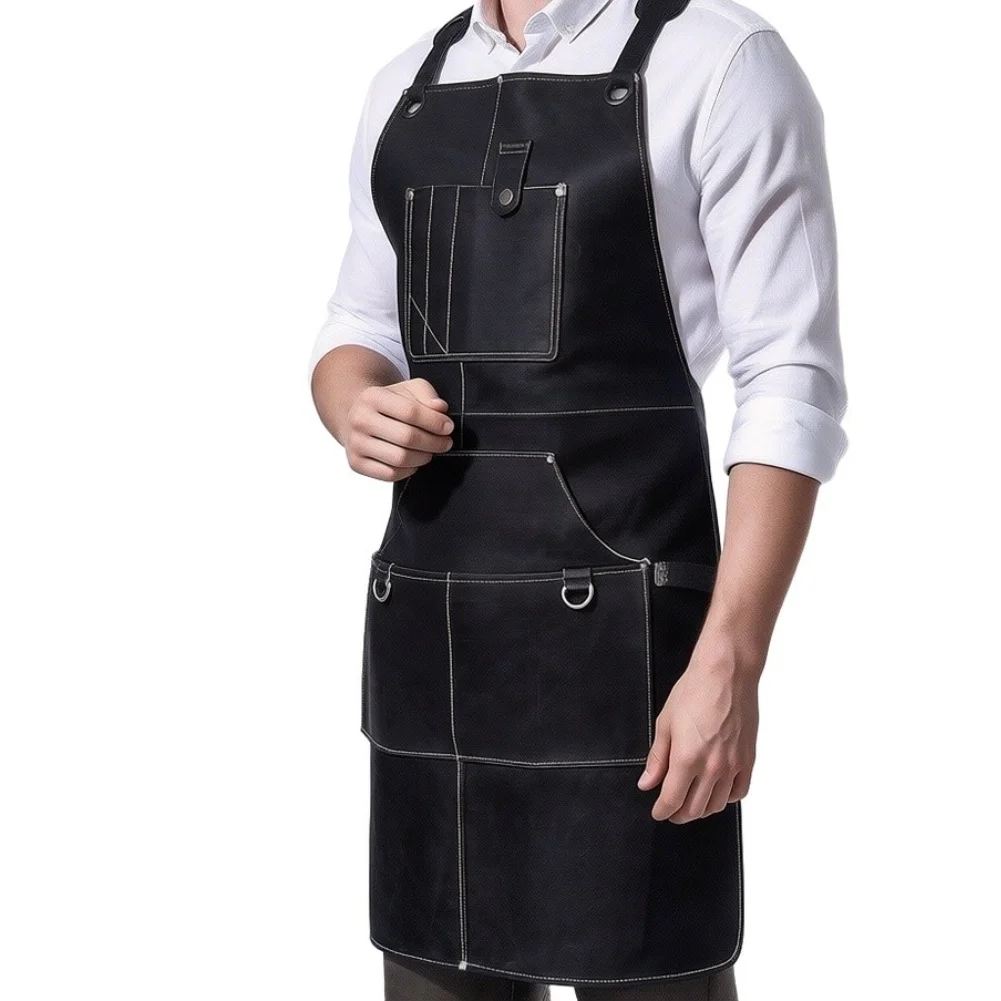 Waterproof For velvet Apron Double Sided for BBQ For Grill Kitchen and Hair Salon Use 36 by 24 Inches Black or Brown