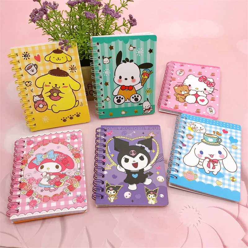 2025 サンリオノートブックかわいいマイメロディクロミシナモロール韓国学生新漫画カラー A7 ノートブック子供の宿題ブック