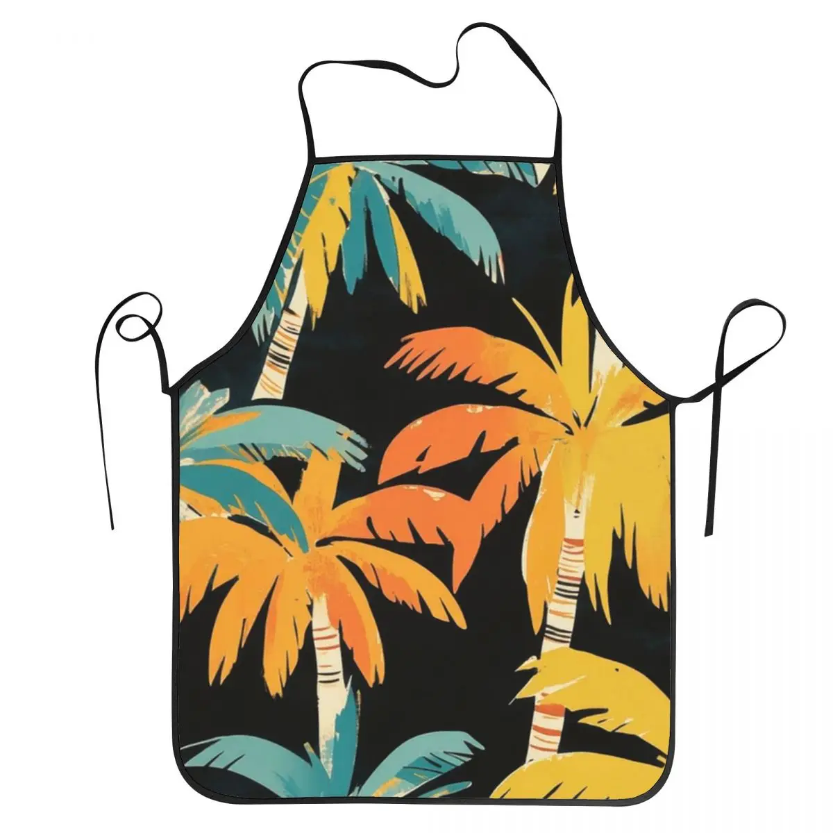 

Бесшовные ретро фартуки с пальмами, фартуки для шеф-повара, приготовления пищи, кухни, столбий, водонепроницаемый нагрудник, кухонный сарафан для чистки для женщин и мужчин, садоводства
