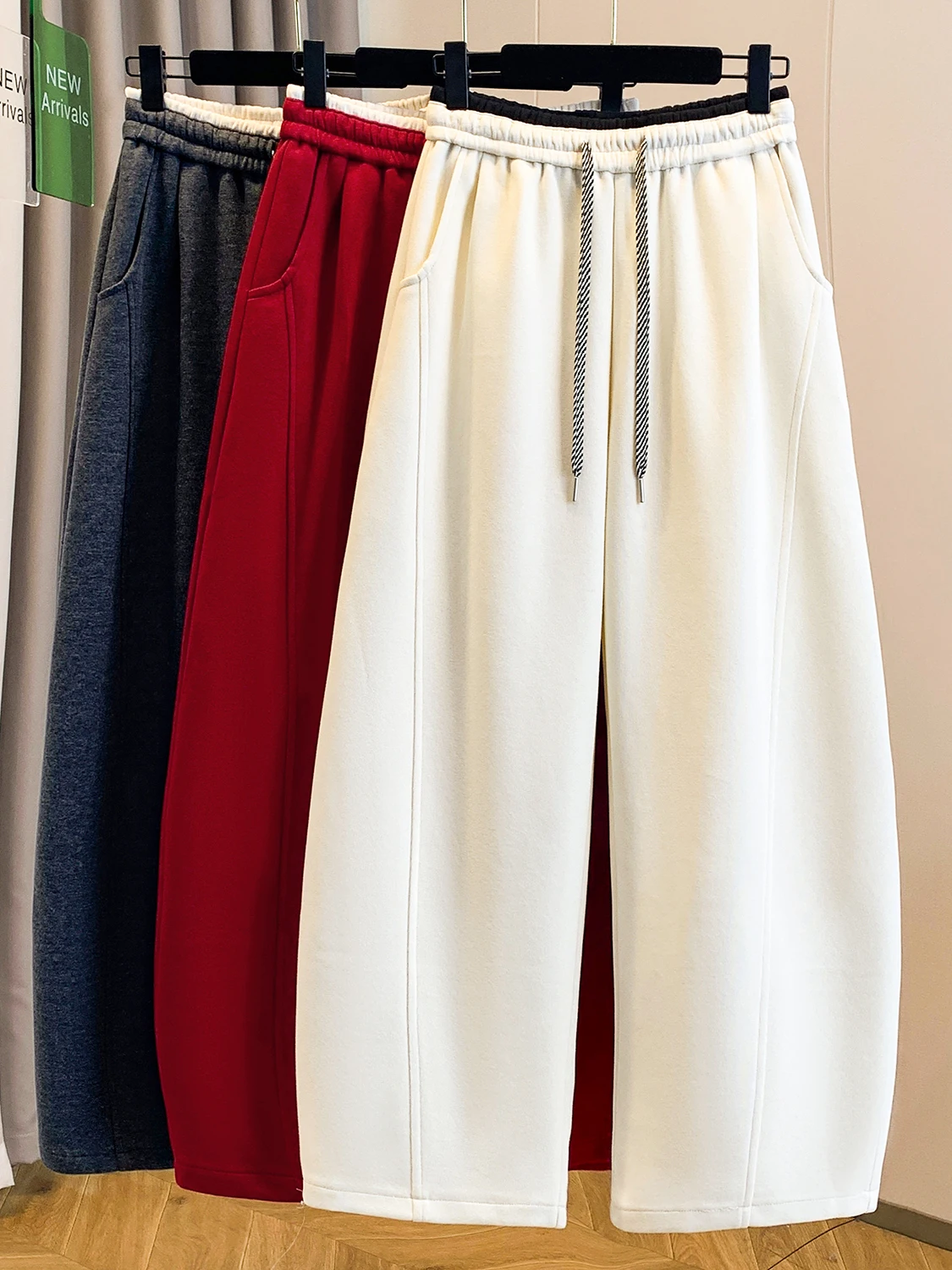 

High Waist Wide Leg Pants Women's plus Size Casual Dstring Elastic Waist Slimming Knife Trousers Korean Sle Commute...