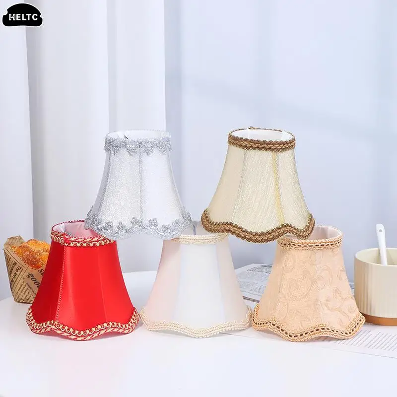 Europe Retro Lampshade Jacquard Fabric Solid Color Chandelier Handmade Cloth Lampshade Wall Lamp Cover Enclosure Accessories