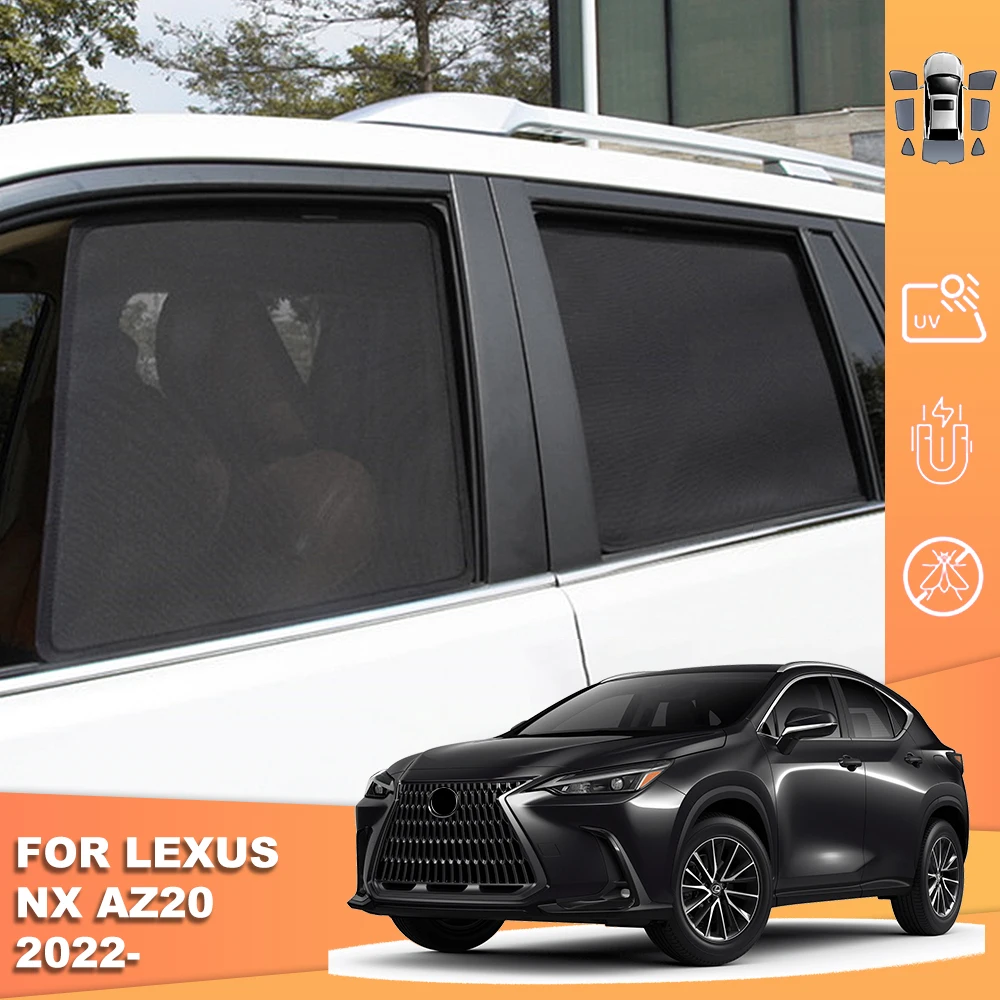 

For Lexus NX AZ20 2022 2023 2024 Magnetic Car Sunshade Shield Front Windshield Curtain Rear Side Baby Window Sun Shade Visor