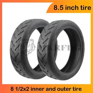 Pneu De Borracha Scooter Elétrico, Substituição Dianteira e Traseira, 8 1, 2x2, Atualizado Engrossar Tubo Interno, 8.5 10 principais vendas trotinete pneu 8 - №8