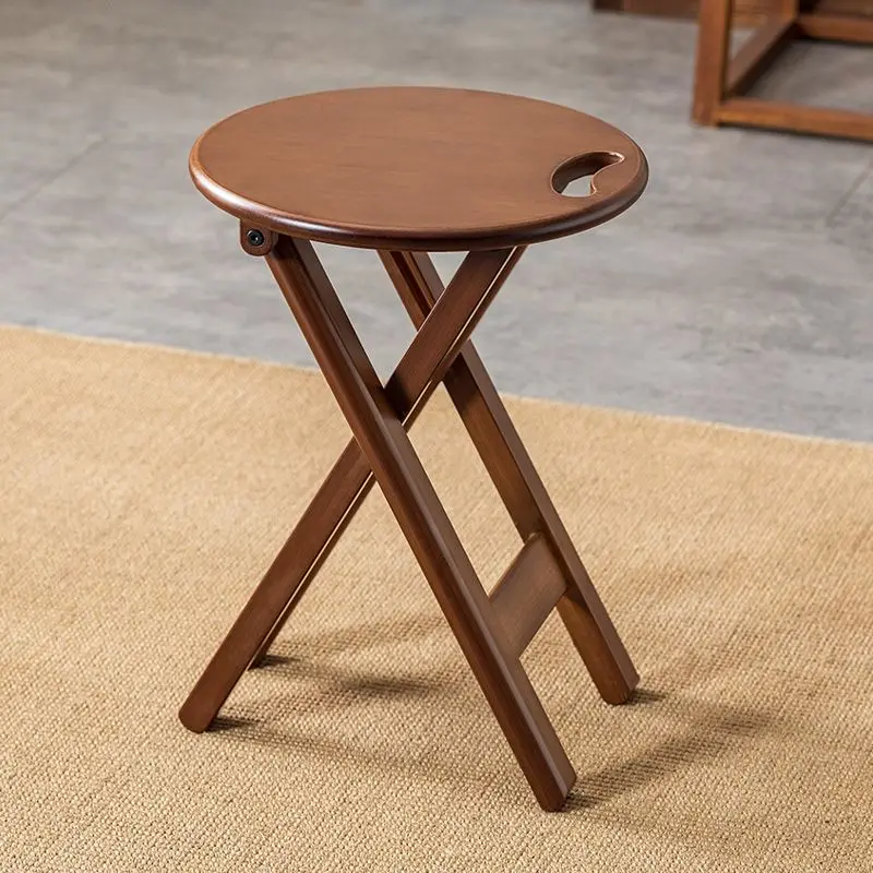

Folding Household Multi-functional High Stool Easy To Eat Round Stool Outdoor Portable Leisure Bench Small Mazar