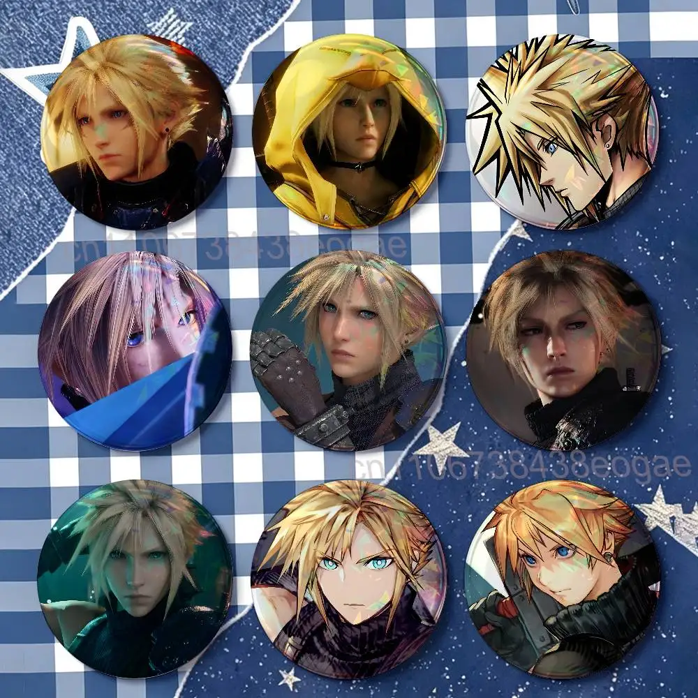 C-Cloud S-Strife HD Print Badges Pretty Round Display Brooches IP merchandise 32mm 58mm 75mm 44mm 25mm
