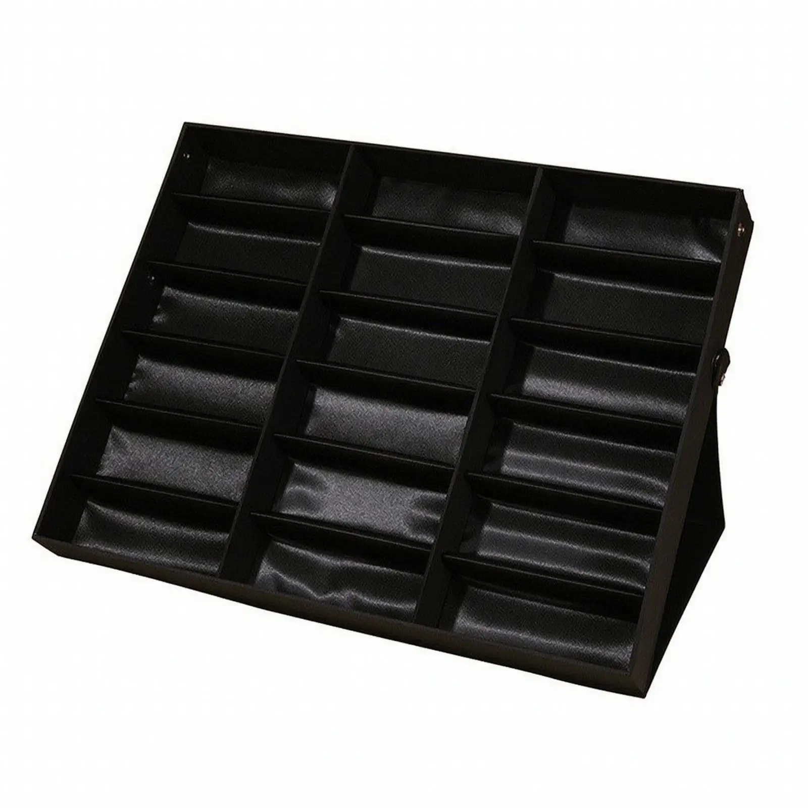 Eyeglass Display Case Freestanding Countertop Eyewear Stand Compartmentalized Sunglasses Organizer with Compartments for Retail