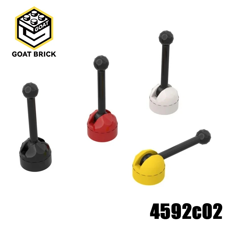 10Pcs MOC Parts 4592c02 73587 Lever Base with Black Lever Compatible Bricks DIY Assmble Building Blocks Particle Kid Puzzle Toy