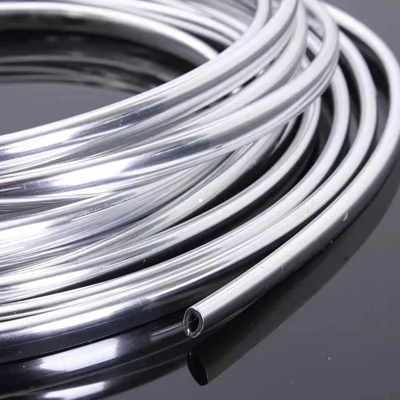 

6M Car Door Chrome Moulding Trim Strip Edge Scratch Guard Protector Cover Strip Roll Chrome Styling Moulding Trim Strip