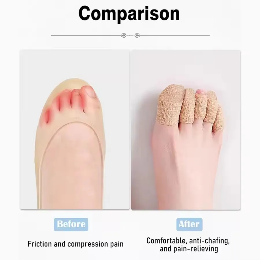 

1-10Roll Toe Protector Bandage Heels Heel Anti-wear Adherent Tape Cohesive Toe Finger Cushions for Pain Relief Ingrown Treatment