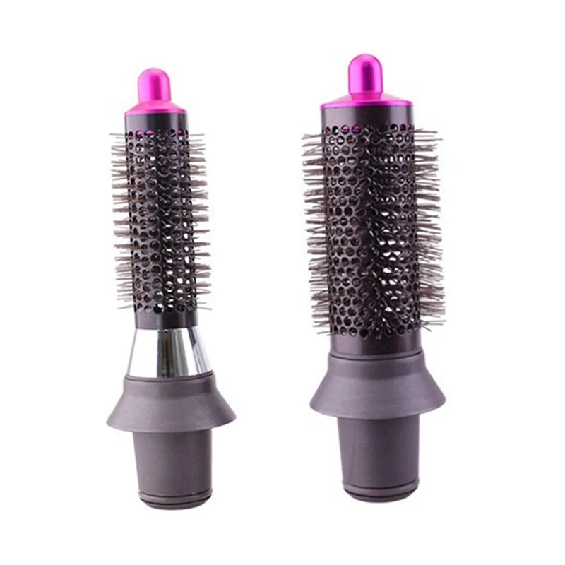 2Pcs Round Volumizing Brush and Adapter for Dyson Airwrap Hair Dryer Limp Flat Hair Volumizer Attachment Tool B