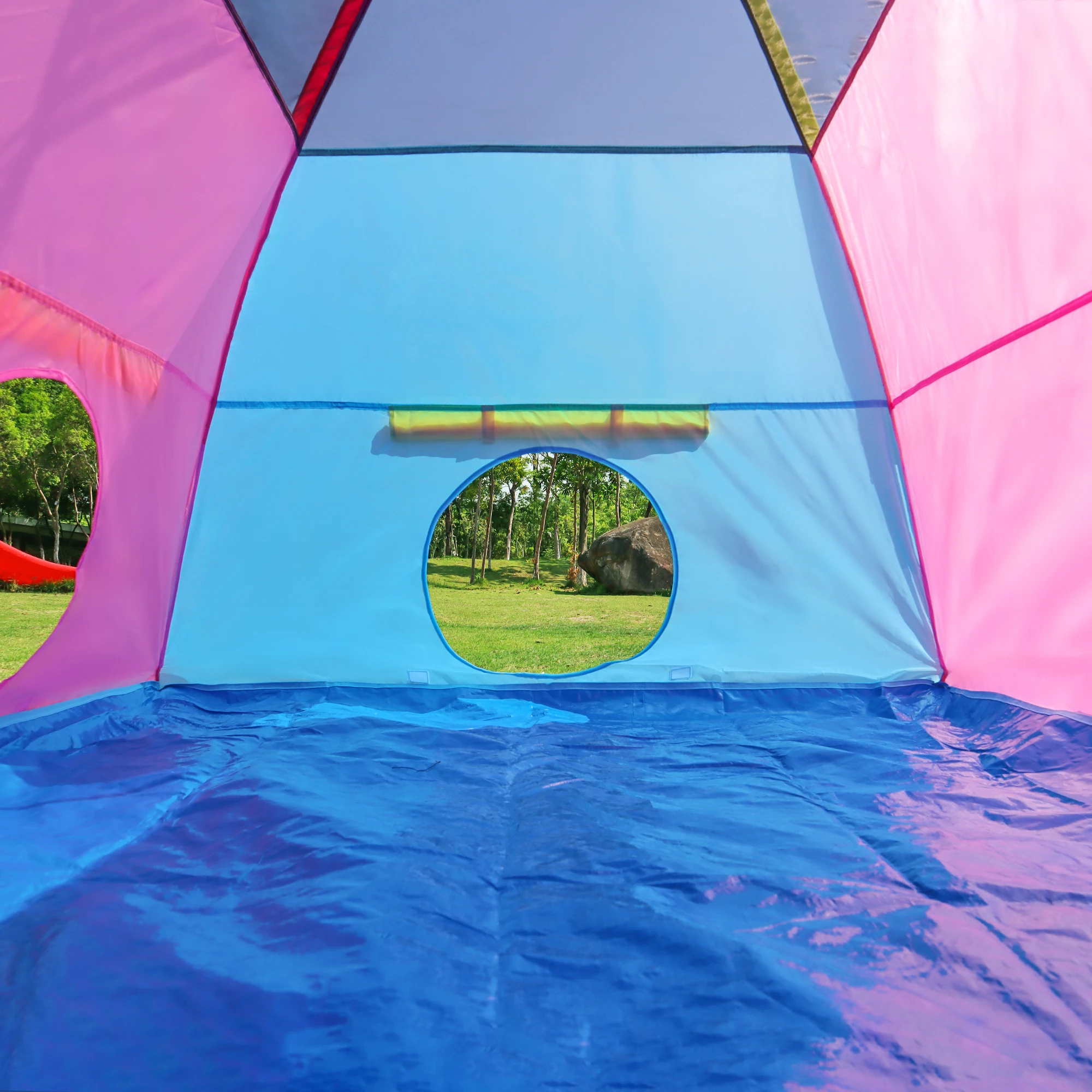 Tente de jeu pour enfants, maison de jeu intérieure et extérieure, pour garçons et filles, Center de jeux pour enfants avec dessus en maille et portes Tunnel