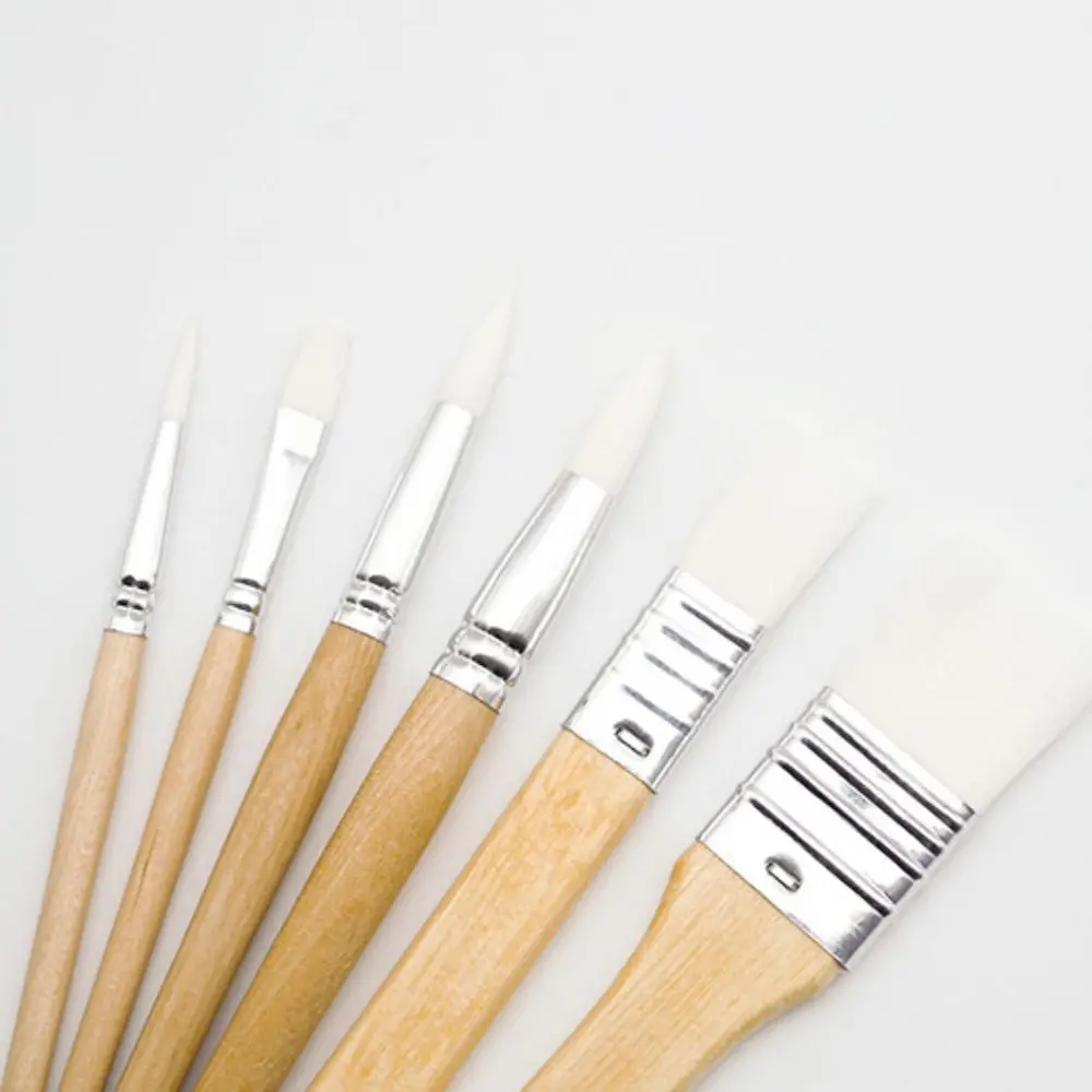 แปรงทาสี set pulpen ระบายสีน้ำมันปากกา6ชิ้น/แพ็คยืดหยุ่นได้