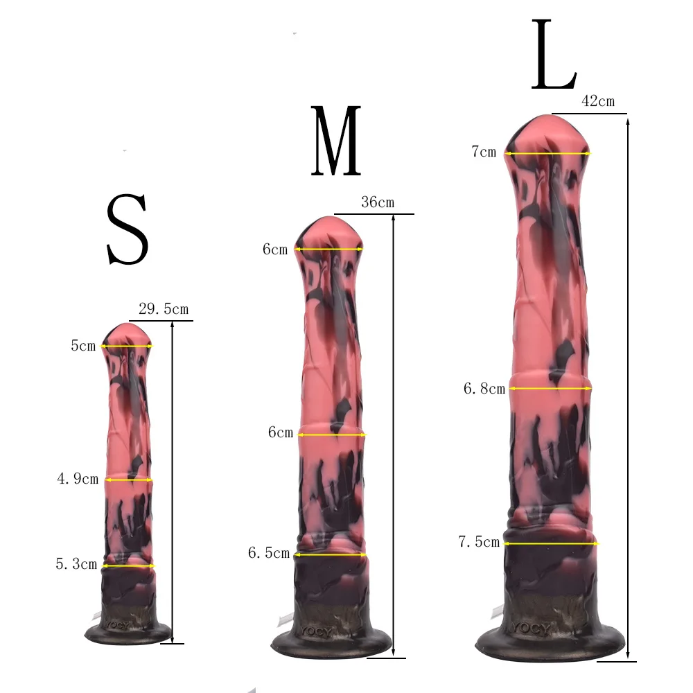 YOCY طويل ضخم الحصان دسار 16.53 بوصة نابض بالحياة الوريد الملمس الحيوان القضيب التدفق وظيفة محفز النشوة الجنسية لعبة الجنس للرجال