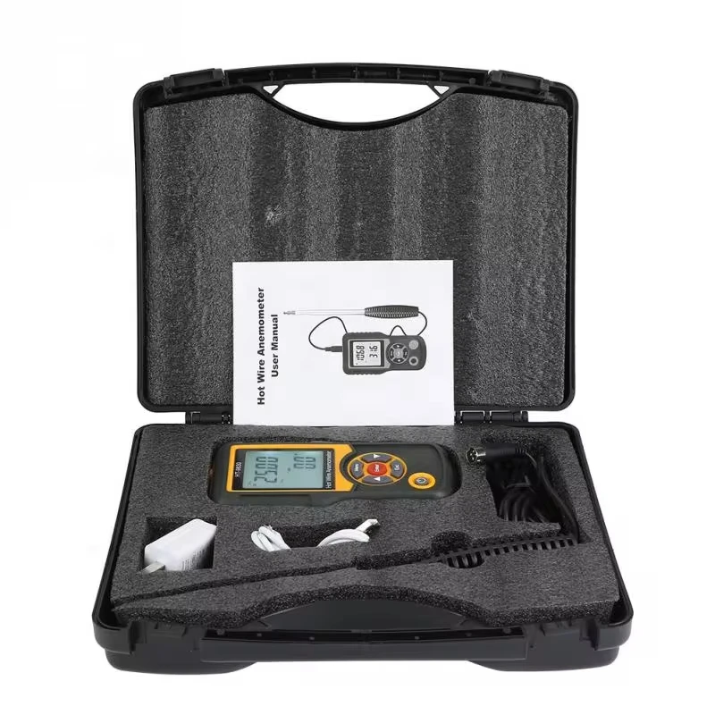 HTI HT-9830 anemometro digitale velocità del vento professione con Tester di temperatura interfaccia USB 0 ~ 25 m/s anemometro sensore del vento