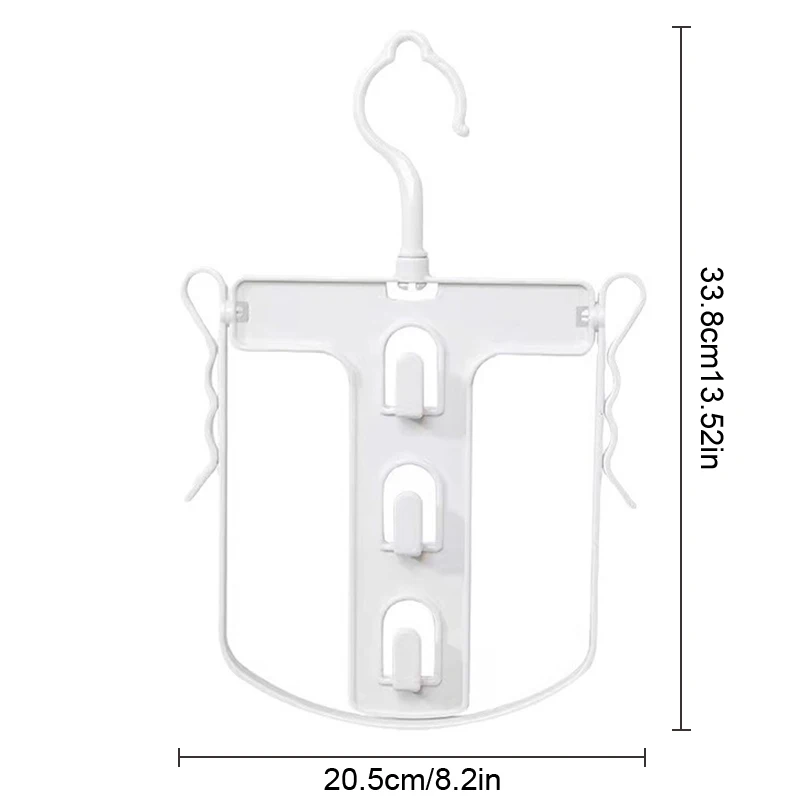 Multi-Purpose Foldable Hoodie Hanger, girar, dobrar, Windproof Secagem Rack, Clotheshorse Sweater, Rack de roupa retrátil