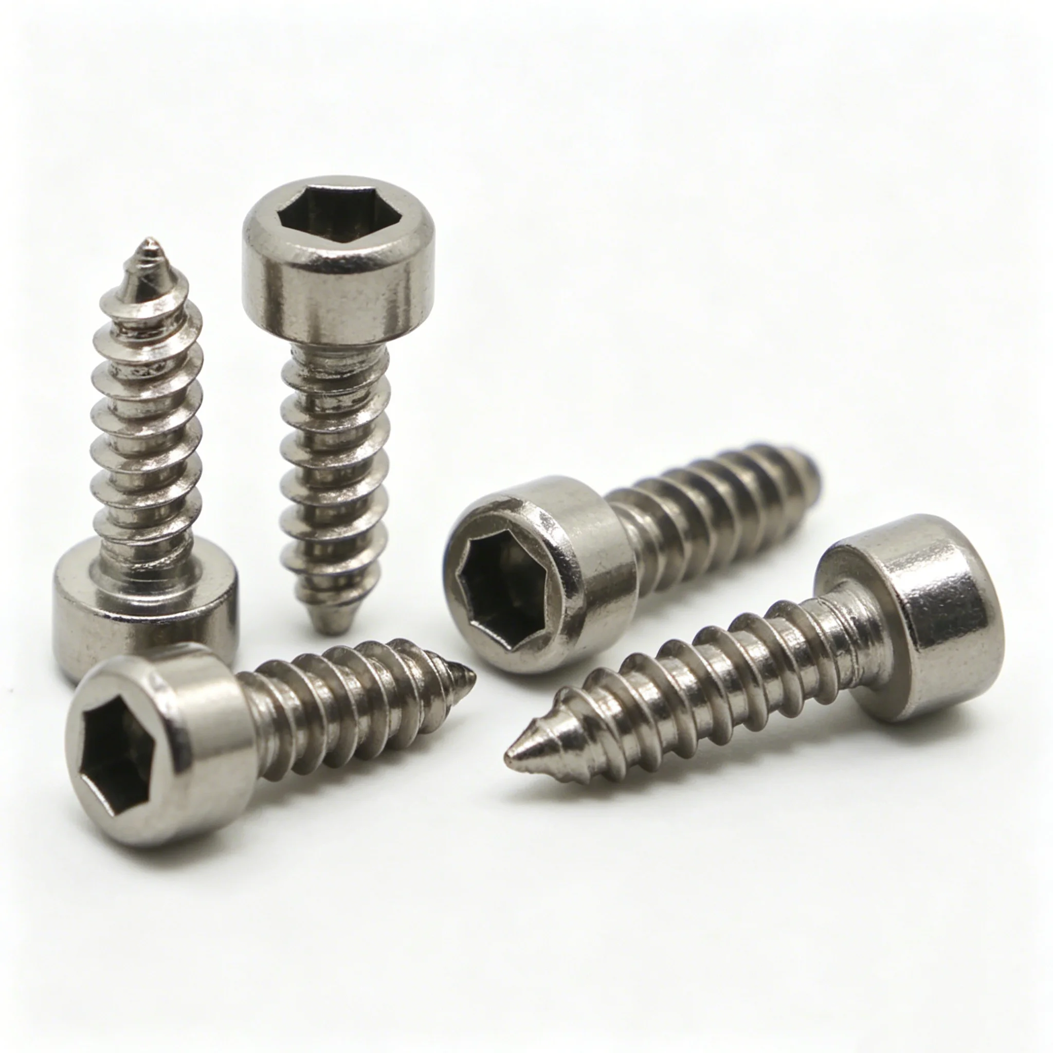 Robuste Sechskantschrauben aus 304er Stahl, selbstschneidend, für Reparaturen im Heimwerkerbereich, M1,7-M5, mit scharfer Spitze und Innensechskopf, 10–50 Stück. – Detail 7