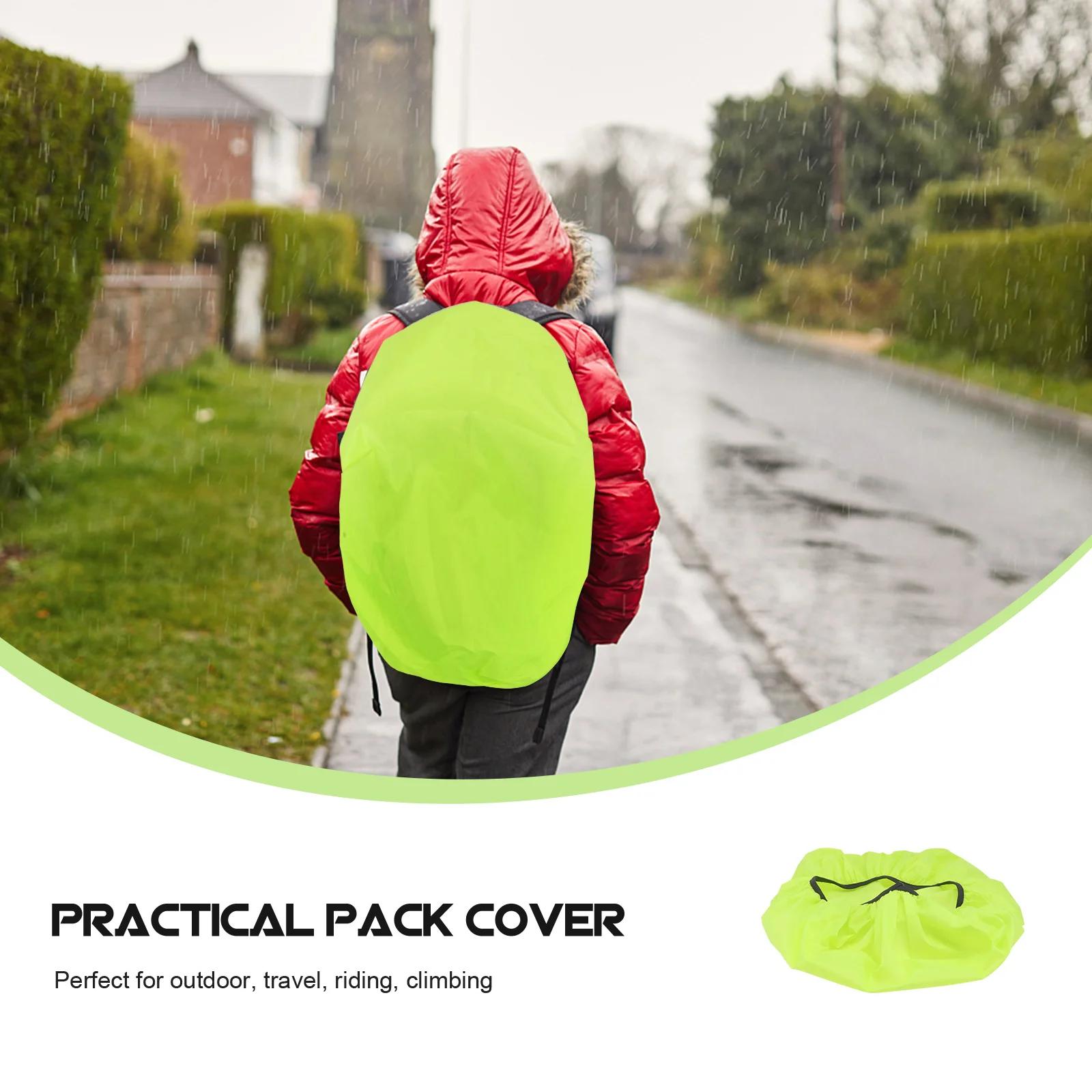 

Waterproof Rain Cover For Backpack 45L Green Seamless Ultra-Light Foldable Outdoor Travel Hiking Riding Camping Rucksack