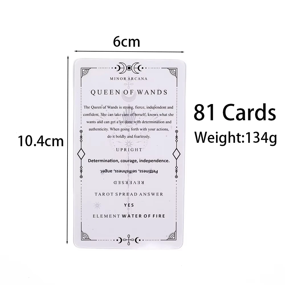 سطح تعلم التارو A 81 بطاقة النسخة الإنجليزية 10.4*6 سم لوحة العرافة الغامضة للعب #4