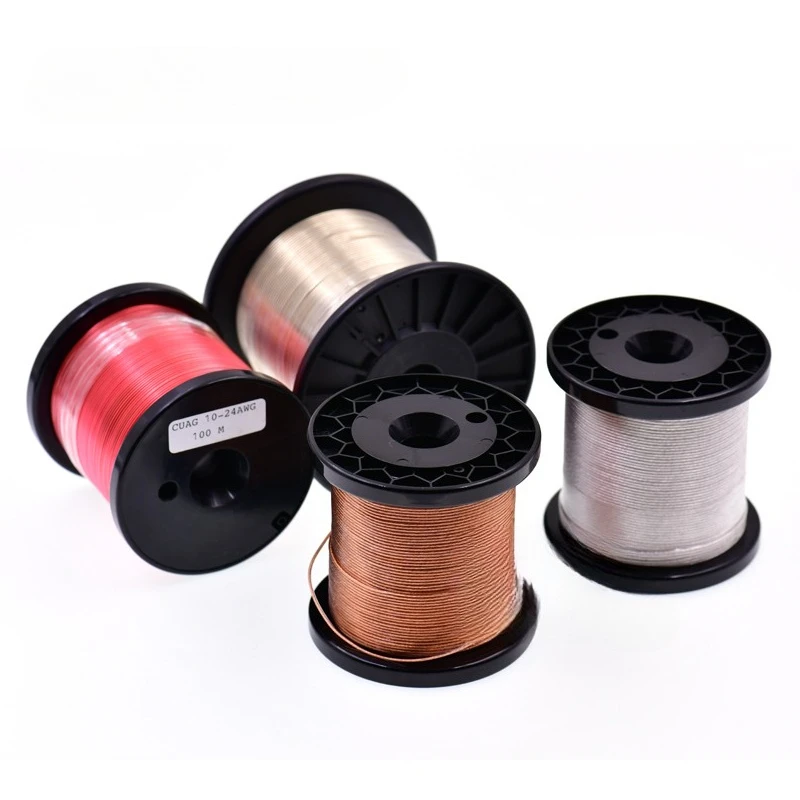 CU-AG single crystal copper alloy solid wire PE outer skin signal wire loudspeaker cable headphone cable