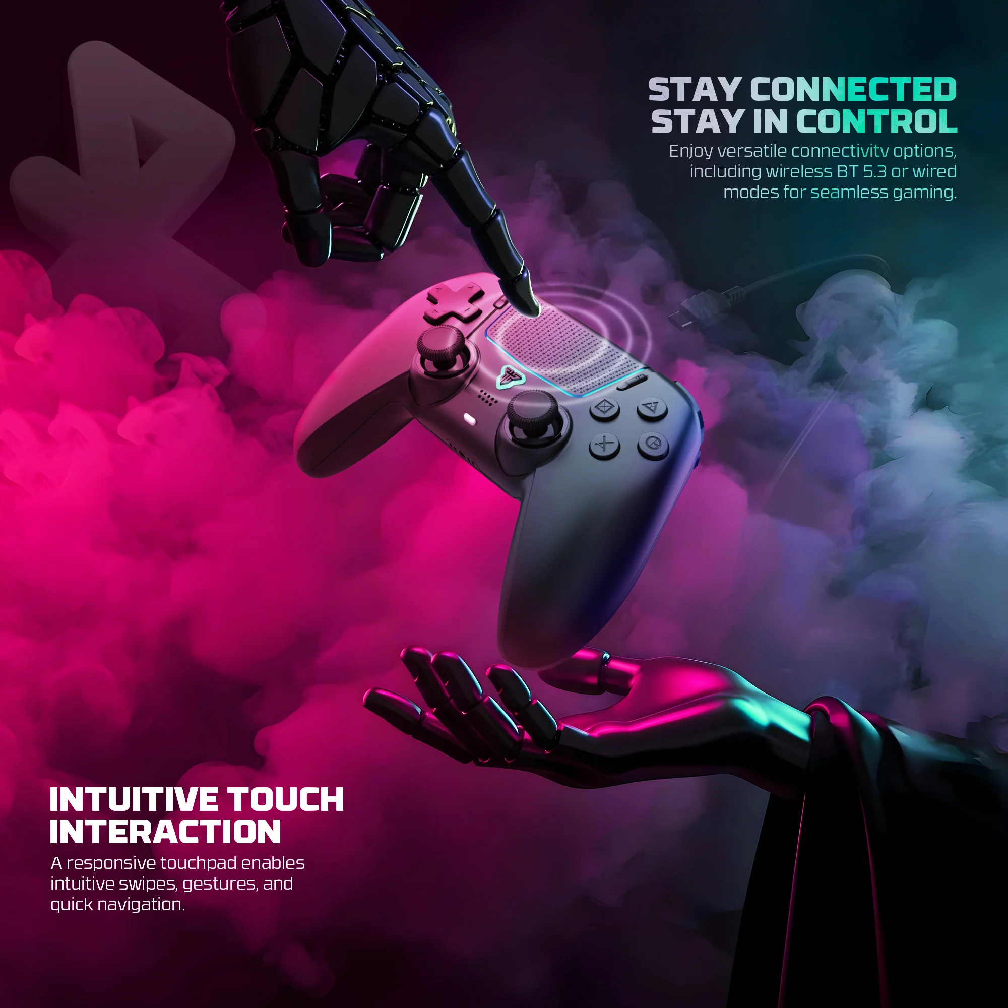 FANTECH NOVA II WGP16 سماعة لاسلكية تعمل بالبلوتوث غمبد Hall-Effect مشغلات عصا التحكم جيروسكوب وحدة تحكم الألعاب لجهاز PS4 SWITCH PC #5