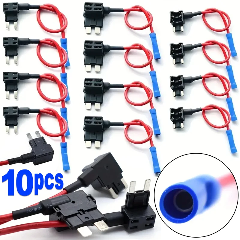 12V 24V Car Fuse Blades Holder Circuit Adapter Protector Splitter ATM APM Tap Micro Connector Truck Automobile Accessories