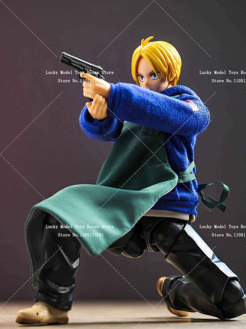 

1/12 Man Soldier Mini T-shirt Hoodies Apron Jeans Clothes Set Toys Accessory For Anime Sakamoto Asakura Shin Shf Action Figure