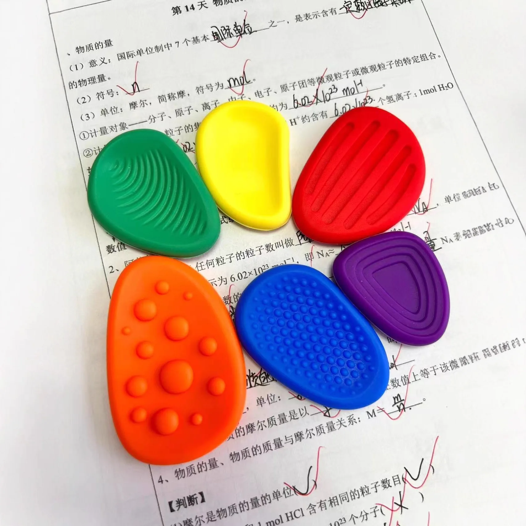 6 Pcs New Sensory Stone Roller Toy With Soft Texture Relieves Stress Hyperactivity Suitable For Children With ADHD Holiday Gift