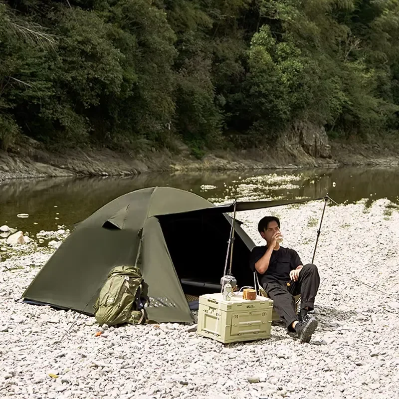 Mobi Garden Tent Vinyl Camping Overnight Camping Rain Protection Thickened Windproof Sun Protection Portable Folding Sunny