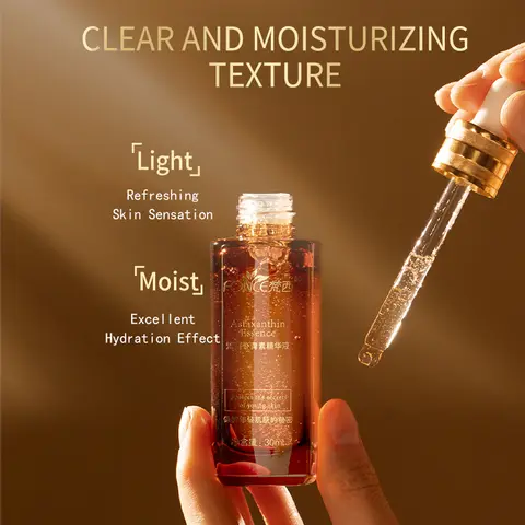 FONCE B5 아스타잔틴 모이스처라이징 및 영양 페이셜 에센스, 스포이드 디자인, 안전하고 부드러운, 30ml