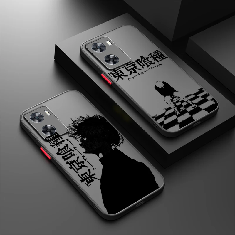 Tokyo Ghoul Cool Anime Art Frosted Translucent For OPPO X5 X3 A54S A5 A94 A16 A53S A57 A74 A72 A96 A98 A78 5G TPU Phone Case