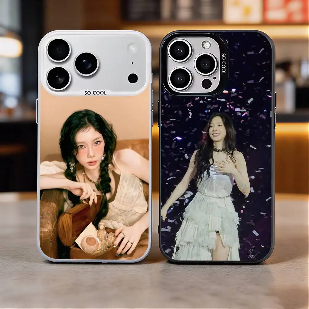 Чехол Queen T-TaeyeonS для iPhone 17, 16, 15, 14, 13, 12, 11 Plus, Pro Max, цветной серебристый чехол-футляр