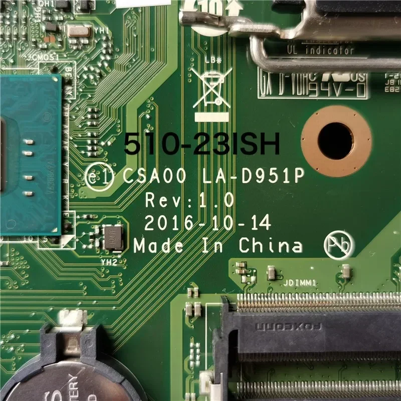 لينوفو 510-23ISH S5250 الكل في واحد اللوحة الأم CSA00 LA-D951P 00UW376 اللوحة الرئيسية 100% تم اختبارها بشكل جيد وتعمل بالكامل شحن مجاني