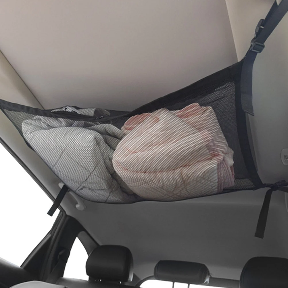 

Car Roof Mesh Pocket Storage Organizer Universal Hanging Net Waterproof Durable Car Ceiling Cargo Net Travel Essentials Holder