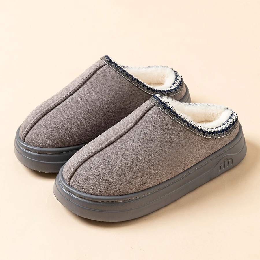 Winter Damesslipper Mode Fuzzy Bont Antislip Zachte zool Buiten Binnen Warm Comfort Heren Vrije tijd Pluche Huisschoenen Paar